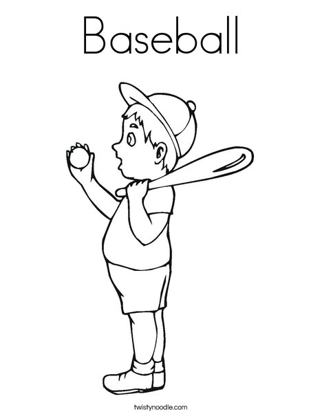 Baseball Coloring Page