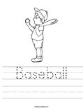 Baseball Worksheet