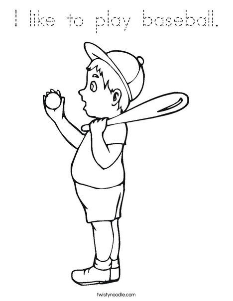 Baseball Coloring Page