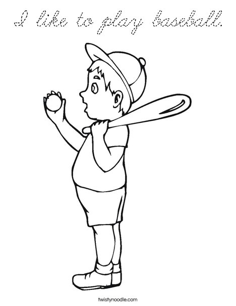 Baseball Coloring Page