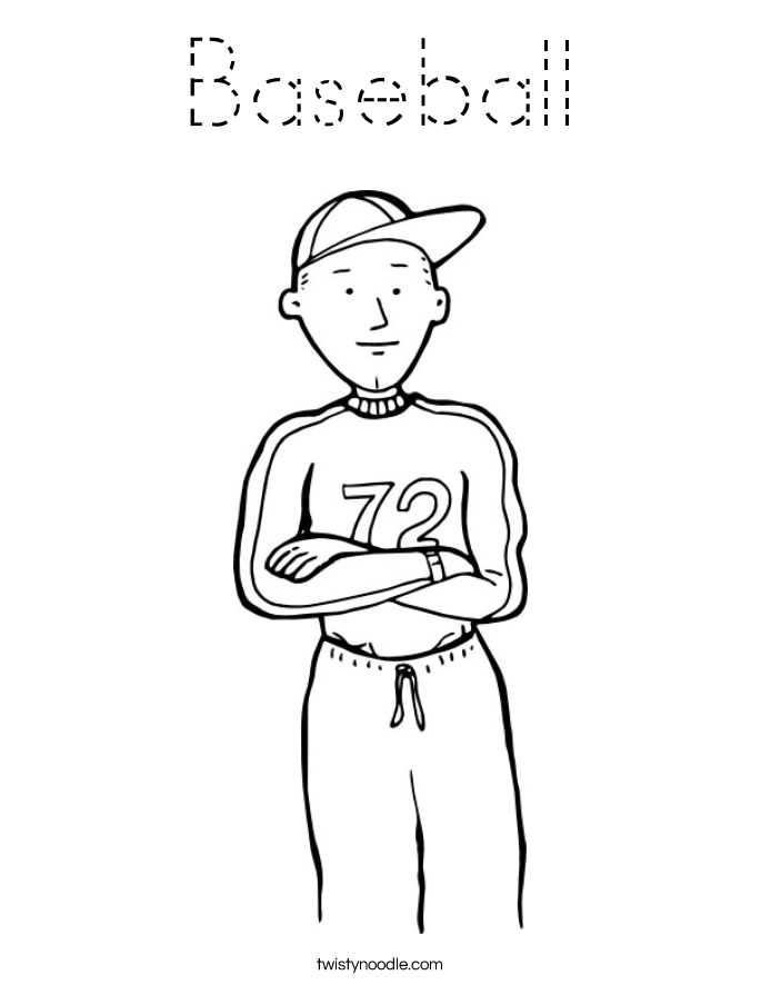 Baseball Coloring Page