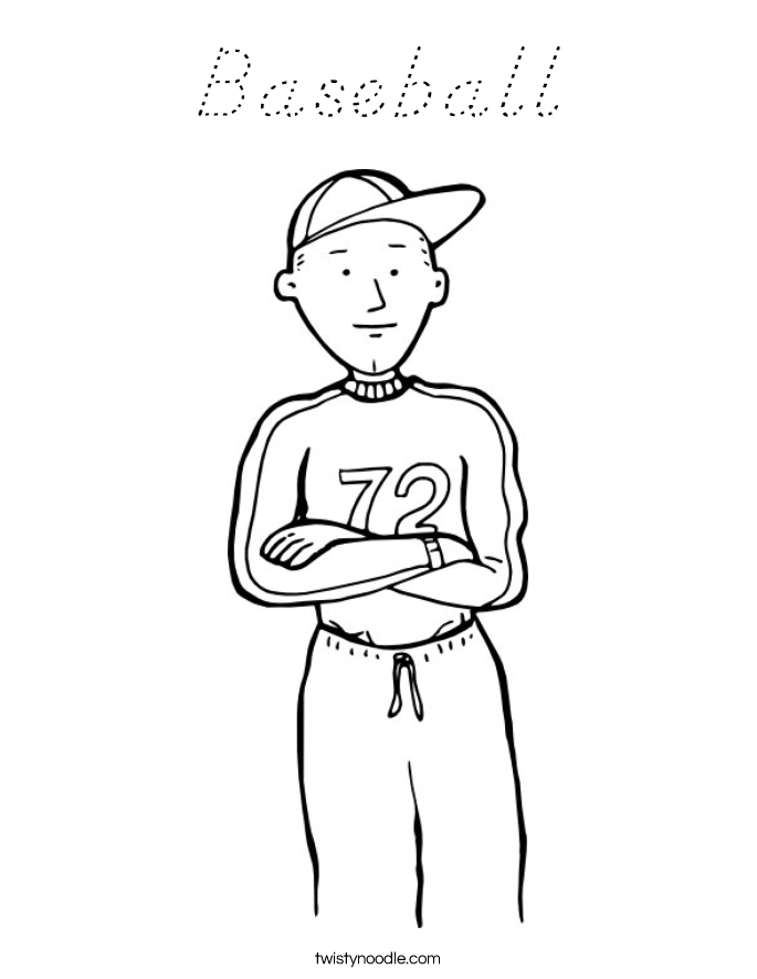 Baseball Coloring Page