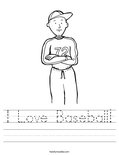 I Love Baseball! Worksheet