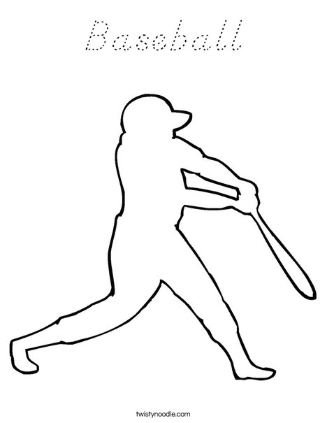 Baseball Player Coloring Page