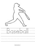 Baseball Worksheet