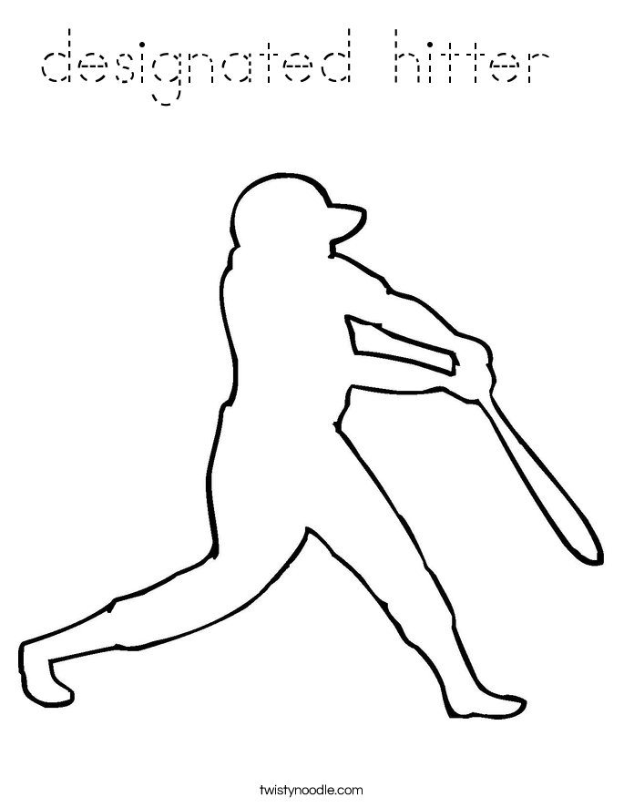 designated hitter  Coloring Page