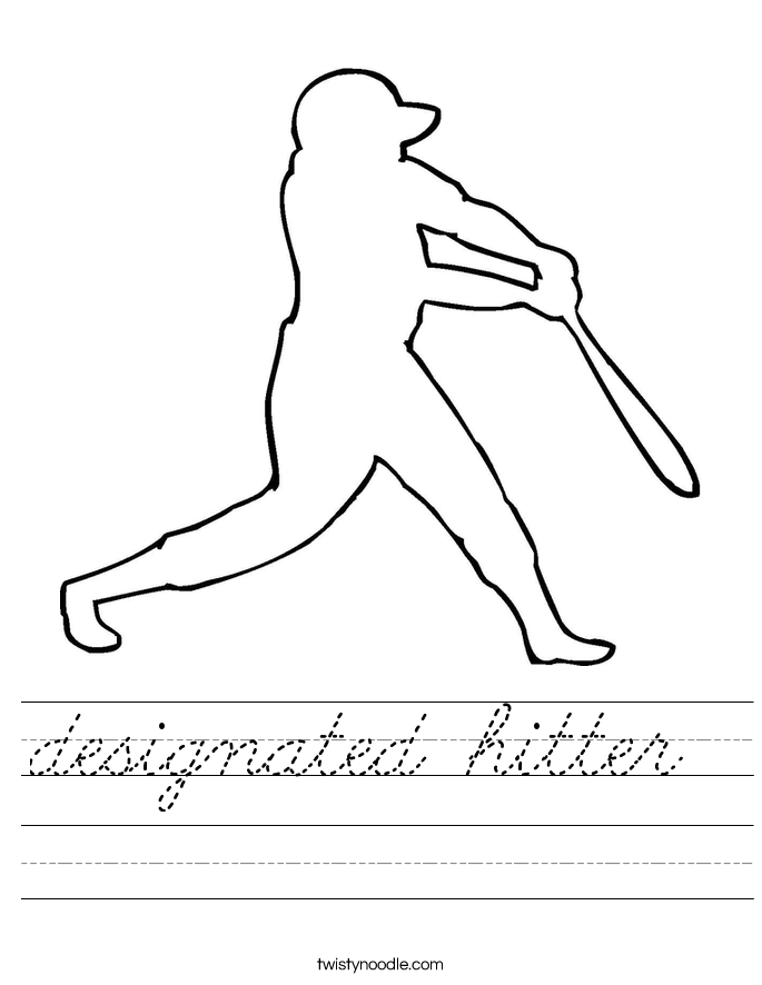 designated hitter  Worksheet