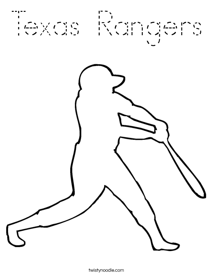 Texas Rangers Coloring Page