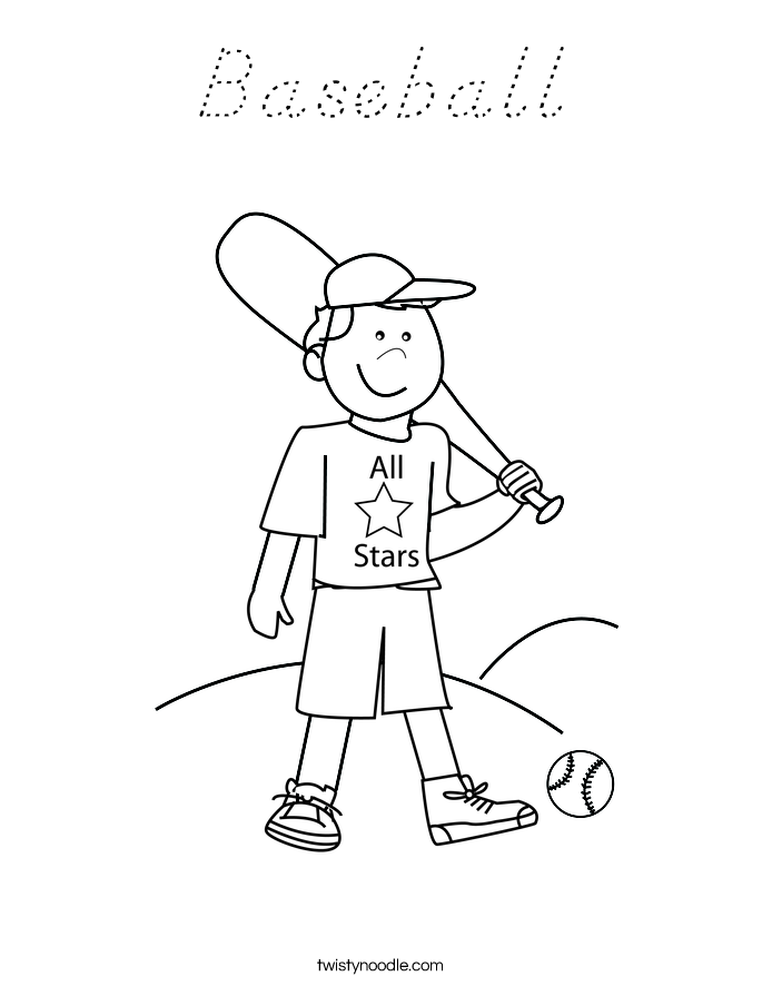 Baseball Coloring Page