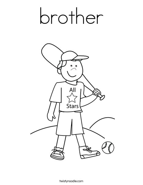 Boy Baseball Player Coloring Page