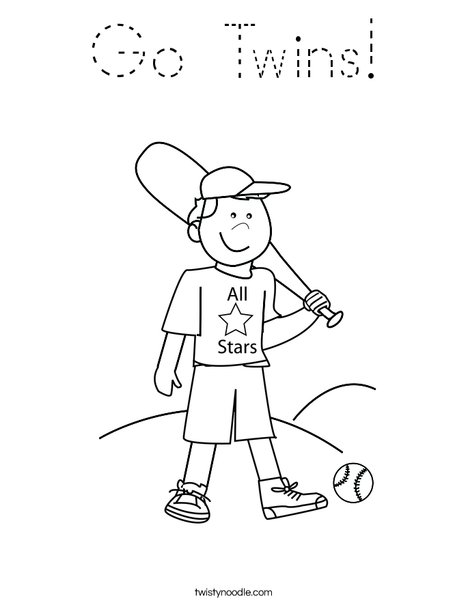 Boy Baseball Player Coloring Page