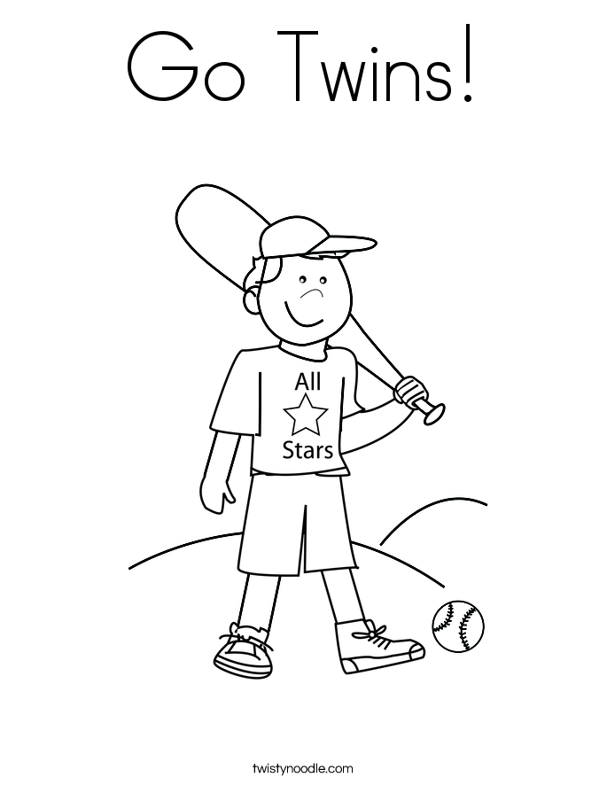 Go Twins! Coloring Page