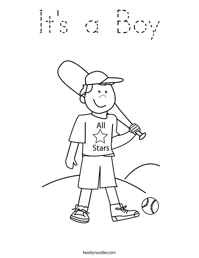 It's a Boy Coloring Page
