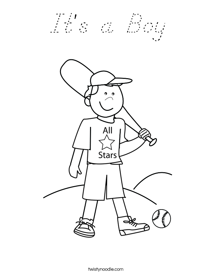 It's a Boy Coloring Page