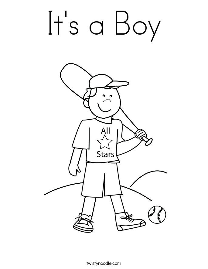 It's a Boy Coloring Page
