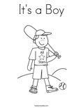 It's a Boy Coloring Page