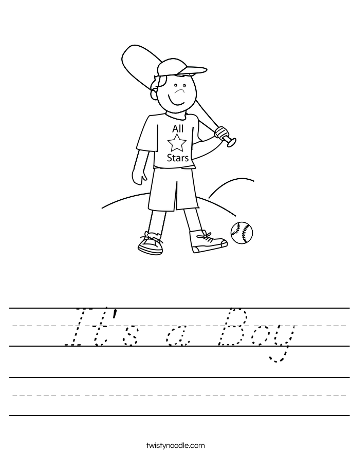 It's a Boy Worksheet