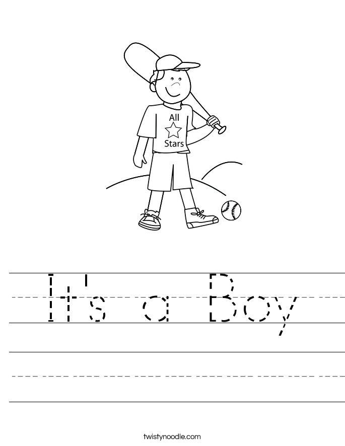 It's a Boy Worksheet