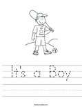 It's a Boy Worksheet