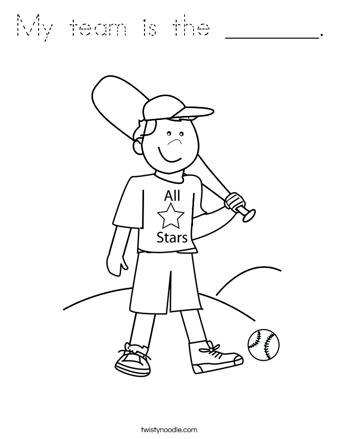 My team is the _______. Coloring Page
