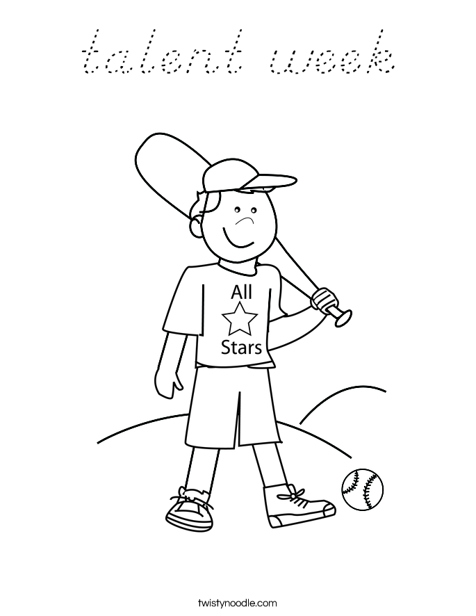 talent week Coloring Page