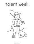 talent week Coloring Page