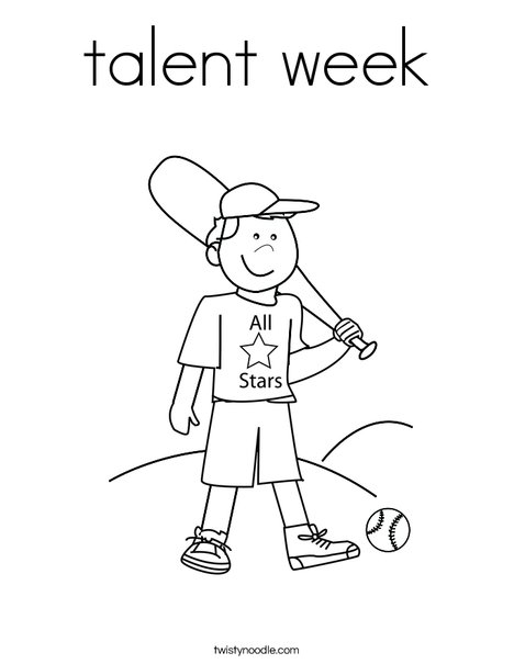 Boy Baseball Player Coloring Page