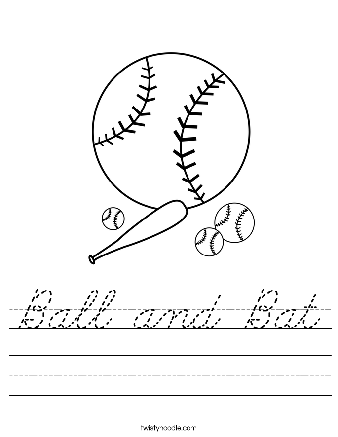 Ball and Bat Worksheet