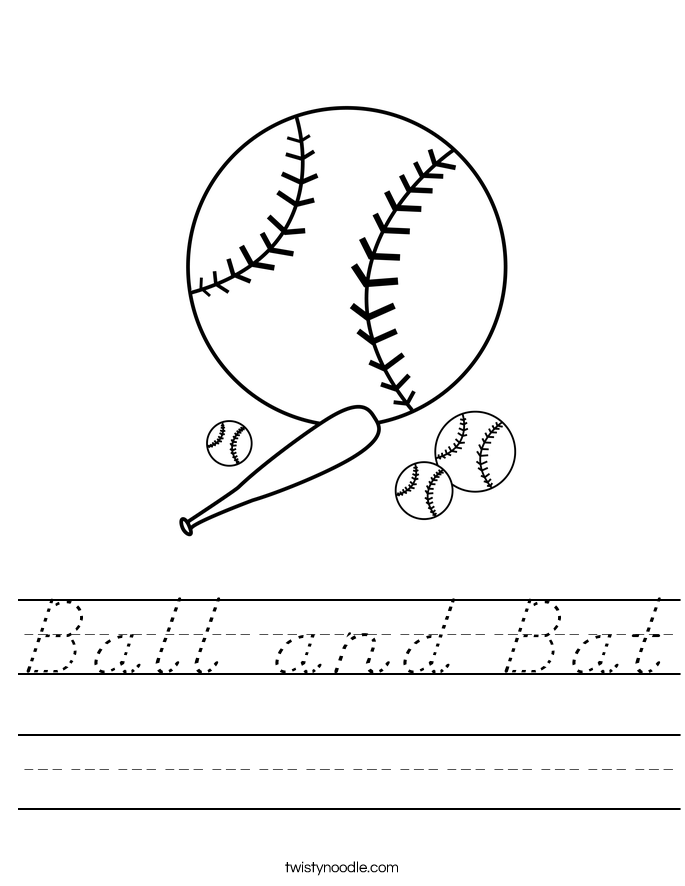 Ball and Bat Worksheet