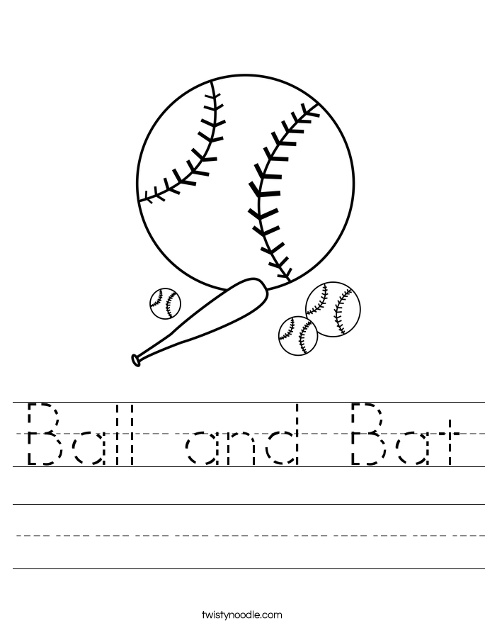 Ball and Bat Worksheet