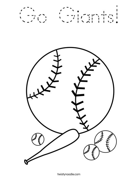 go giants coloring page tracing twisty noodle