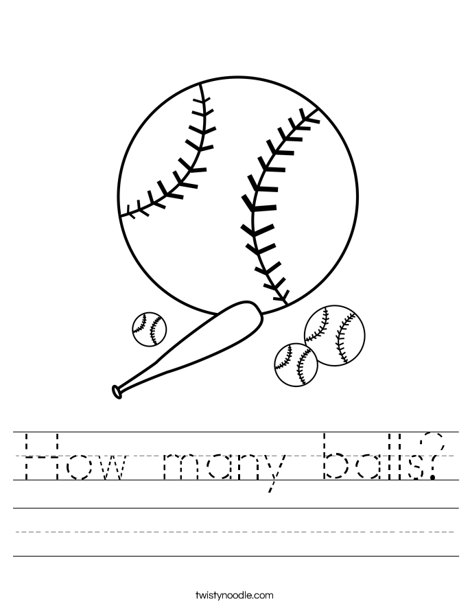 How many balls Worksheet - Twisty Noodle