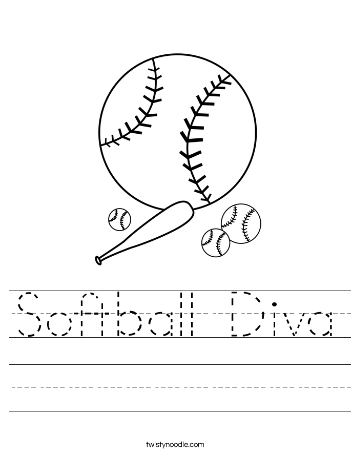 Softball Diva Worksheet