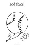 softball Coloring Page