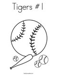Tigers #1 Coloring Page