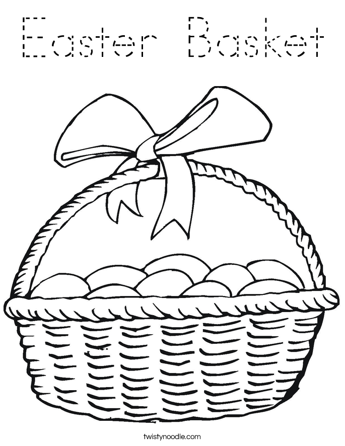 Easter Basket Coloring Page