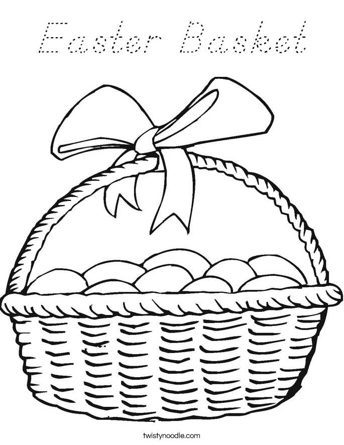 Easter Basket Coloring Page