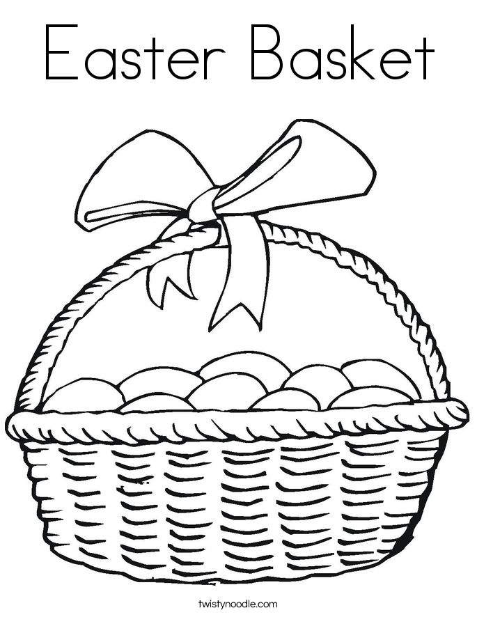 Easter Basket Coloring Page