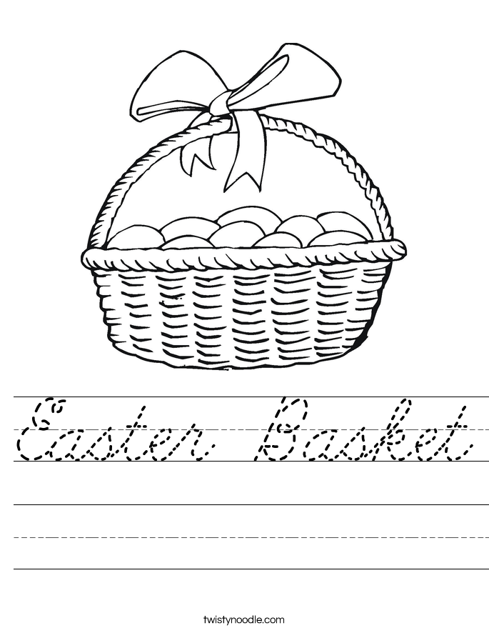 Easter Basket Worksheet