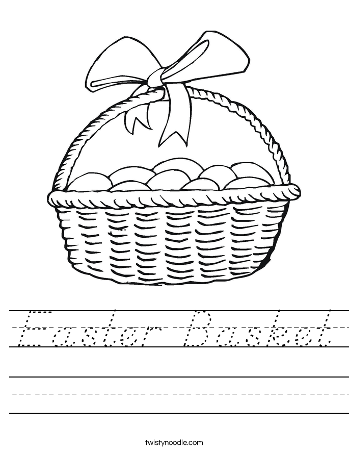 Easter Basket Worksheet