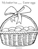 My basket has ___  Easter eggs Coloring Page