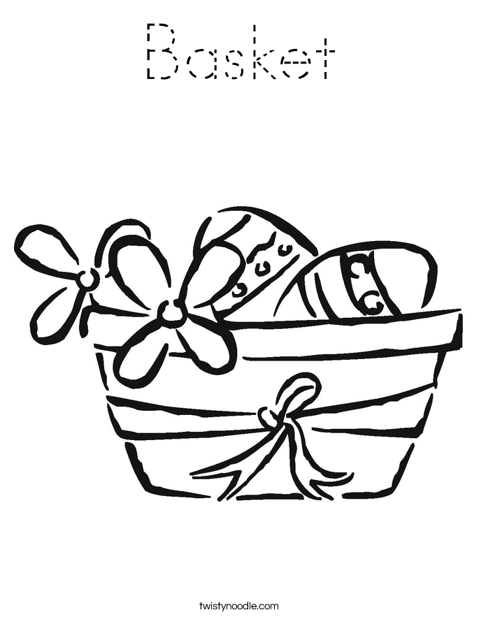 Basket Coloring Page