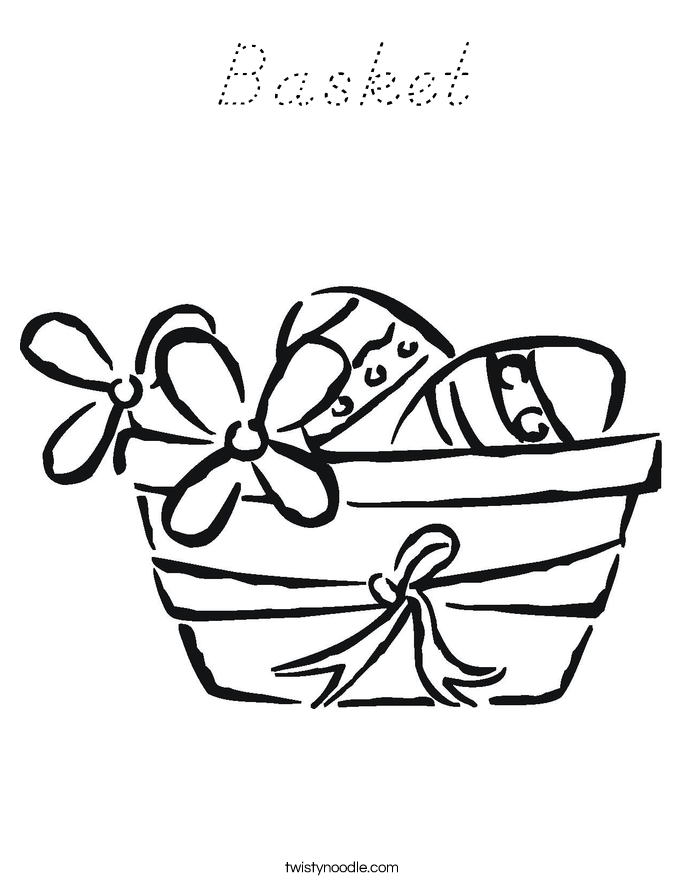 Basket Coloring Page
