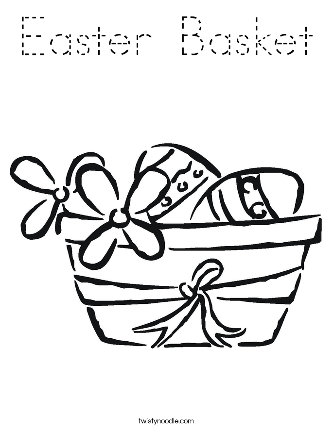 Easter Basket Coloring Page