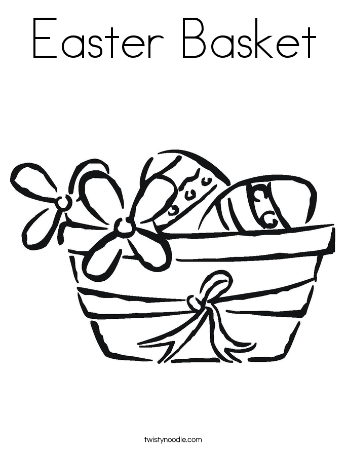 Easter Basket Coloring Page