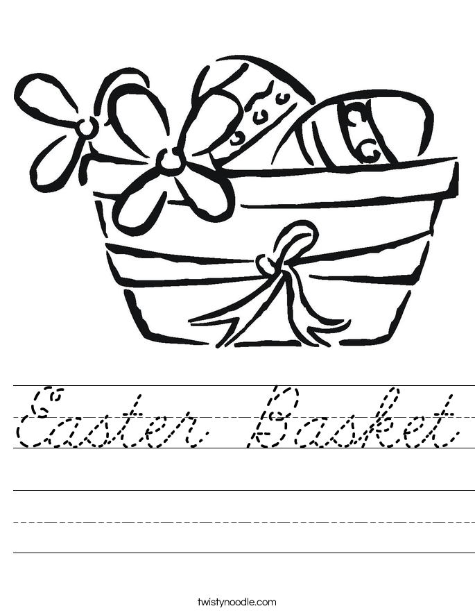 Easter Basket Worksheet