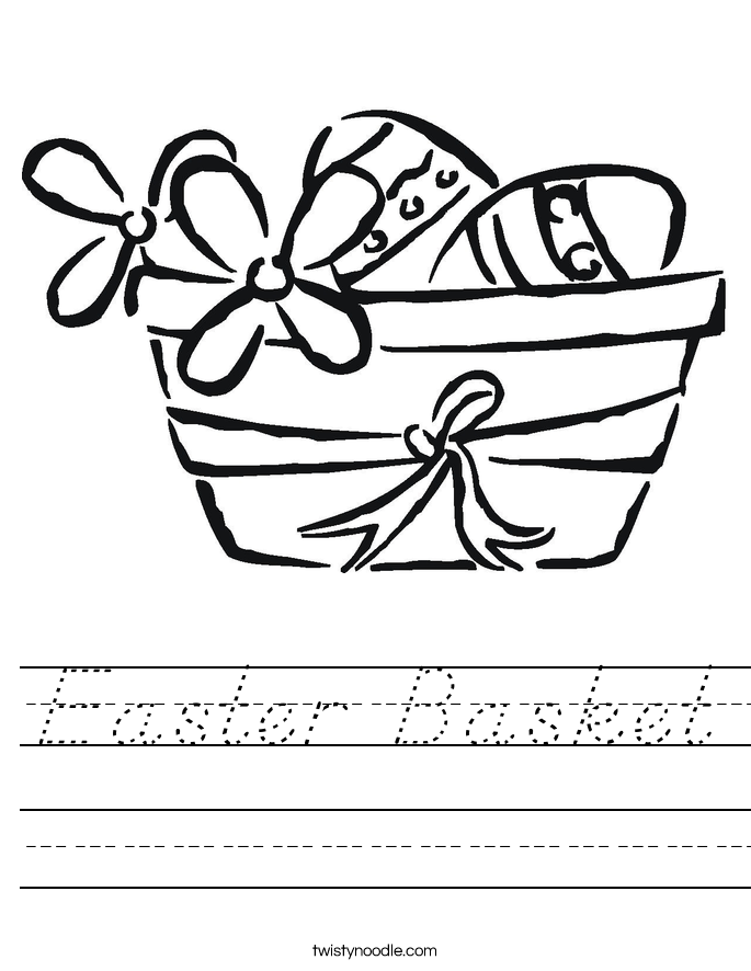 Easter Basket Worksheet