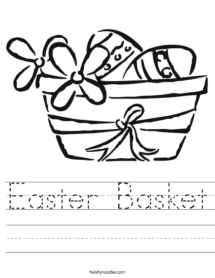 Easter Basket Worksheet