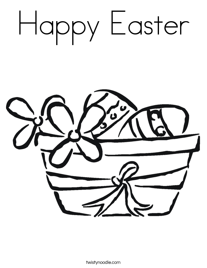 Happy Easter Coloring Page