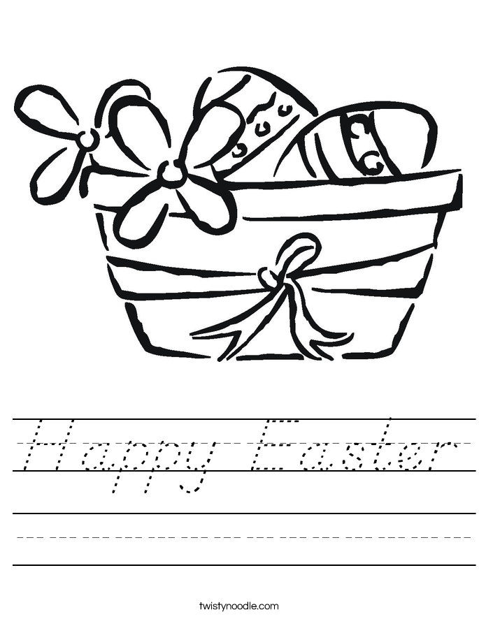 Happy Easter Worksheet